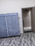 衣柜家用卧室免安装折叠简易布艺衣柜出租房用全钢架结实耐用衣橱 蓝灰色【一体免安装】 长168*宽50*高170cm 实拍图