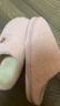大嘴猴（Paul Frank）棉拖鞋男女情侣时尚简约厚底家居保暖冬季拖鞋PF6661粉色260 实拍图