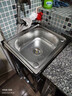 蒲梵洗菜盆一体盆加厚不锈钢水槽厨房洗菜池带支架一体商用水池洗碗槽 【201钢】44*39单槽无龙头款 实拍图