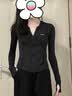 SIINSIIN冰皮防晒衣女款防紫外线2026夏季外穿防晒服修身收腰外套 经典黑 M 实拍图