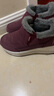 足力健老人鞋加绒羊毛靴中老年防寒保暖雪地靴棉鞋冬季女鞋 8689K酒红39 实拍图