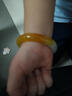 翡翠手镯黄翡翠手镯玉手镯冰种平安镯贵妃镯老坑翡翠鸡油黄送人礼 55号 实拍图