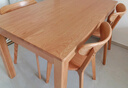 源氏木语实木餐桌北欧办公桌简约小户型家用餐桌椅组合家具 红橡木1.2米一桌四椅Y90S01 实拍图
