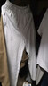 李宁（LI-NING）运动裤卫裤男长裤春秋季新品直筒棉质宽松平口休闲大码休闲跑步女 浅灰色(平口直筒裤+棉质亲肤) 2XL 实拍图