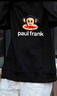 大嘴猴（paul frank）童装连帽卫衣2025秋冬款男女童舒适保暖多色中大童潮流百搭上衣 43AF黑色 130 实拍图