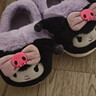 Hello Kitty女童棉鞋冬儿童室内家居鞋小孩保暖亲子棉拖鞋 库洛米紫 30-31码 实拍图