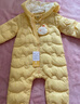 巴拉巴拉童装婴儿连体羽绒服轻薄羽绒服宝宝衣服2025冬装抱衣爬服男童女童 黄色雪人-白鸭绒 90 cm-充绒量47g 实拍图