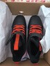 361°儿童运动鞋男童跑鞋秋冬密网轻便魔术贴女童皮革加绒保暖运动鞋 【皮革加绒】碳黑/能量红色 35 实拍图