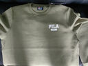 斐乐（FILA）官方男子加绒保暖卫衣秋冬季时尚休闲简约圆领套头衫长袖上衣男装 军旅绿-KK M 实拍图