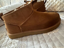 UGG秋季新款男士简约保暖经典超短靴休闲雪地靴1174581CHE|栗色42 实拍图