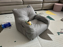 优衡 儿童沙发婴幼儿可爱舒适小沙发宝宝家用懒人沙发儿童座椅LRY-24 灰色【 TPU亲肤棉】可换洗内胆 实拍图