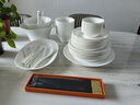 玛戈隆特 事事如意餐具纯白浮雕骨瓷餐具餐盘整套散件组合 10人份餐具套装 52头 实拍图