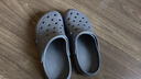 京东京造【抗菌洞洞鞋】凉鞋情侣旅行沙滩两穿eva凉拖鞋男士水泥灰40-41 实拍图