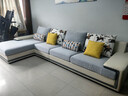 全友家居现代简约家用大户型贵妃转角沙发客厅实木架布艺沙发政府补贴 实拍图