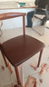 餐椅家用餐桌椅北欧餐厅靠背凳子现代出租房用仿实木铁艺牛角椅子 【柔软透气皮革】棕色-胡桃腿 实拍图
