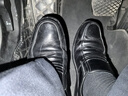 蜘蛛王男士商务皮鞋牛皮春秋通勤爸爸鞋一脚蹬休闲男鞋 22385 黑色 41 实拍图