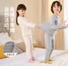 嘟嘟家宝宝内衣套装秋季儿童家居服秋冬女宝男童条纹舒适睡衣秋 灰色 90 实拍图