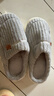 利达妮（TZLDN）毛绒棉拖鞋男士秋冬季2025新款室内家居静音防滑保暖包跟毛拖鞋女 款式二 40-41 【适合39-40】 实拍图