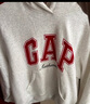 盖璞（GAP）女装2025秋季新款撞色Logo宽松抓绒套头连帽衫卫衣上衣792499 浅灰白 S (160/84A) 亚洲尺码 实拍图