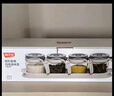 禧天龙玻璃调料盒调料瓶家用调料罐调味罐套装盐罐调味盒3件套带置物架 实拍图