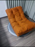 芝迈懒人沙发躺椅可躺可睡摇椅客厅阳台沙发家用轻奢月亮摇椅休闲单椅 柿子橙【麂皮绒】 【加厚款】 实拍图
