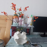爱已装糖短枝秋叶3支几何艺术陶瓷花瓶套装简约仿真花假花客厅摆件装饰花 实拍图