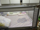 M-CASTLE床围栏婴儿童床上挡板宝宝床边防摔床护栏三面拼接防夹防掉床围挡 银河灰 单面装 2.0米 实拍图