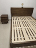 全友家居 胡桃木色实木床多功能现代简约主卧室双人大床1.5x2米家具 实拍图