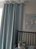 未来式窗帘遮光2025新款高级感法式奶油风轻奢客厅卧室隔音隔热遮光布 雪尼尔-蒂芙尼蓝（99%遮光）(当天发货) 宽2.2米*高2.5米挂钩款1片 实拍图