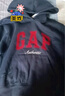 盖璞（GAP）女装春款撞色Logo宽松抓绒套头连帽衫卫衣上衣792499 海军蓝 XL (175/96A) 亚洲尺码 实拍图
