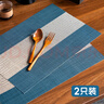 简美家餐桌垫茶几垫防烫垫PVC西餐垫桌垫子杯垫宝宝餐布青蓝2片 实拍图