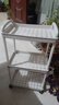 勤王阁小推车置物架多层浴室客厅厨房收纳架落地蔬菜零食可移动储物架 【特惠】三层灰白色 实拍图