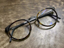 目师傅私藏货姜文同款超轻纯钛8g可配近视眼镜框复古圆框无螺丝手工眼镜架9704 深玳（深邃） 单镜框48大码 实拍图