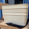名创优品同款 杂物收纳筐塑料桌面收纳盒厨房橱柜零食玩具整理筐 奶油色高款特大号 实拍图