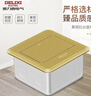 德力西（DELIXI）开关插座 金色带电话电脑掀盖式铜地插地板插座 DCT-F120G-T2T8 实拍图