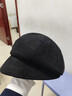 稻草人帽子女新款百搭麂皮绒贝雷帽日系大脸适合大头围显脸小八角帽洋气 黑色 均码 实拍图