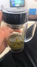 富光双层玻璃杯商务泡茶杯子 大容量男女耐热办公水杯带把黑色320ml 实拍图