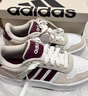 adidas「小锯齿」D-PAD CLASSIC美高风篮球风板鞋男女阿迪达斯 白色/浅灰/深红色   38.5 实拍图