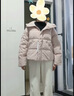 森马（Semir）90绒羽绒服女短款小宽松连帽高蓬面包服冬防泼水防风立领外套百搭 【显瘦小A廓形】橡皮粉（白鸭绒）61214 M 实拍图