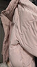 森马（Semir）90绒羽绒服女短款小宽松连帽高蓬面包服冬防泼水防风立领外套百搭 【显瘦小A廓形】橡皮粉（白鸭绒）61214 L 实拍图