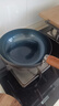 章丘铁锅正宗手工锻打铁锅无涂层物理不粘锅炒锅老式家用炒菜锅厨具轻音 标准版古法烤蓝（已干烧） 26cm 实拍图