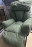 积木部落 电脑椅家用办公椅人体工学懒人沙发休闲椅午休折叠躺椅电竞椅子 墨绿色+脚踏【灯芯绒】折叠扶手 实拍图
