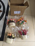 仿真花客厅装饰摆件向日葵插花小盆栽假花塑料花束餐桌花艺装饰品 香槟色绣球露莲花束+Life瓶 实拍图