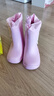 牧萌儿童雨鞋男童女童防水立体宝宝防滑耐磨卡通雨靴 粉色独角兽 20码 实拍图