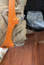 赛普冰爪防滑鞋套不锈钢户外登山攀岩装备爬山雪地防摔通用雪爪鞋钉 8齿橙-环保硅胶双链条加厚钢齿+收纳袋 M码（适用36-39码） 实拍图