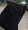 婕米儿加绒裤子女秋冬阔腿裤女金丝绒女裤加厚宽松休闲运动裤直筒裤女新 黑色-加绒 XL （建议115-126斤） 实拍图