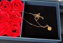中国黄金（CHINA GOLD）黄金项链女足金四叶草吊坠结婚情人节送女友老婆妈妈生日礼物 足金吊坠+S925链+礼盒【约0.55-0.6】 实拍图
