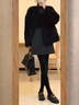 帛芮毛呢半身裙子女秋季2025新款包臀裙通勤风短裙防走光a字裙秋装 实拍图