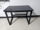 馨美凯电脑桌台式家用简易书桌办公桌简约现代工作台租房卧室学习写字桌 【单桌1.6cm厚桌面】黑架+碳纤色 长100cm*宽60cm*高74cm 实拍图