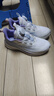 乔丹女大童跑步鞋儿童冬季革面童鞋旋钮扣运动鞋子 乔丹白/钰莹紫35 实拍图